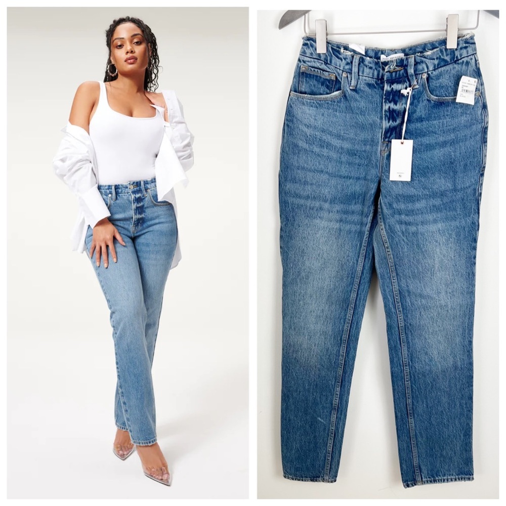 Good American Icon High Waist Jeans Size 26 Rigid texture 90s style